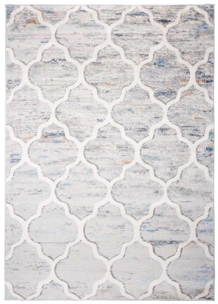 Tappeto Valley Grigio Blu Marocchino Trellis