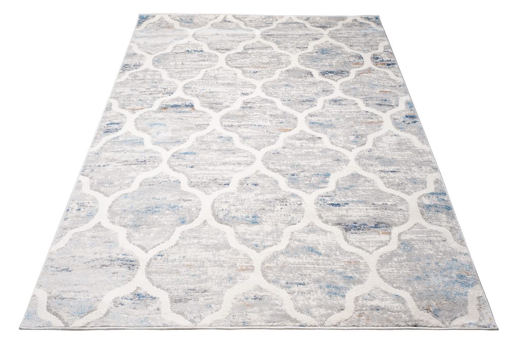 Tappeto Valley Grigio Blu Marocchino Trellis