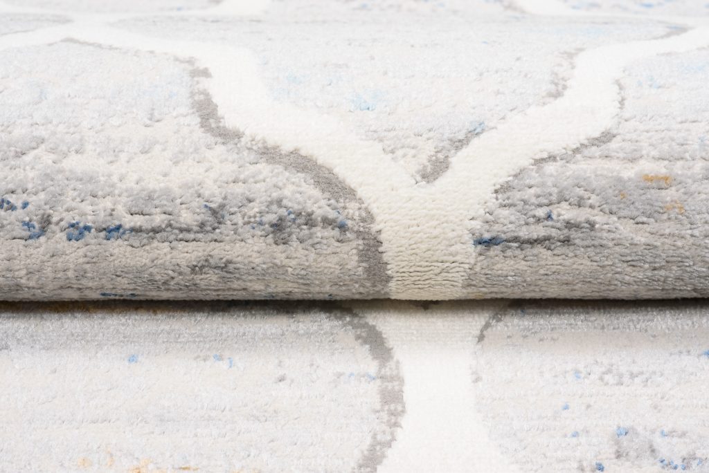 Tappeto Valley Grigio Blu Marocchino Trellis