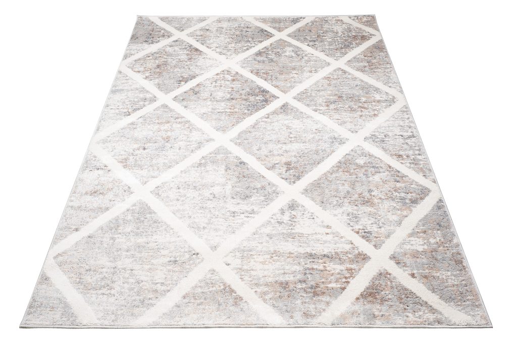 Tappeto Valley Grigio Rame Geometrico a Scacchiera