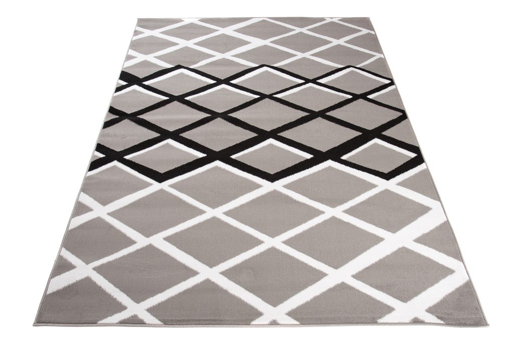 Tappeto Dream Nero Grigio Geometrico Soggiorno Salotto Pelo Corto