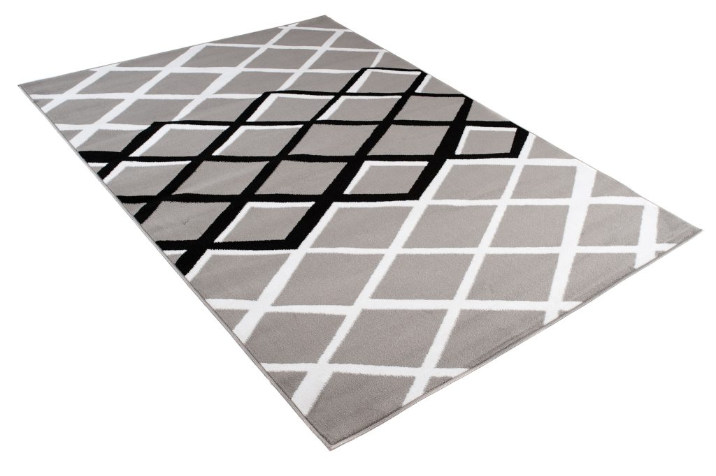 Tappeto Dream Nero Grigio Geometrico Soggiorno Salotto Pelo Corto