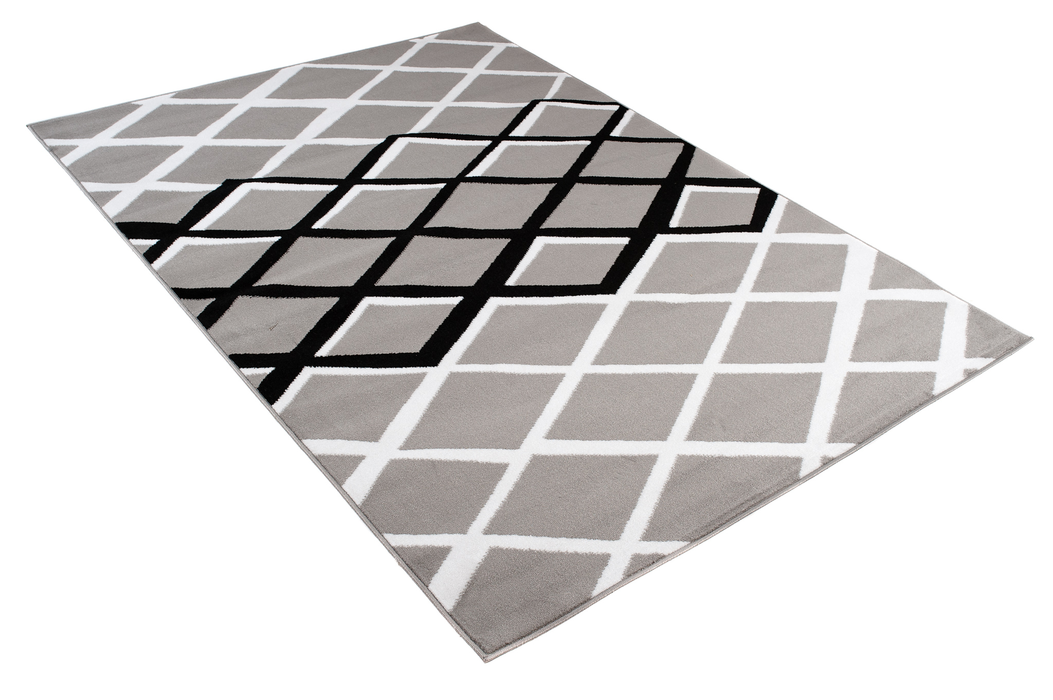 Tappeto Dream Nero Grigio Geometrico Soggiorno Salotto Pelo Corto