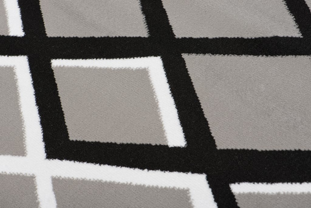 Tappeto Dream Nero Grigio Geometrico Soggiorno Salotto Pelo Corto