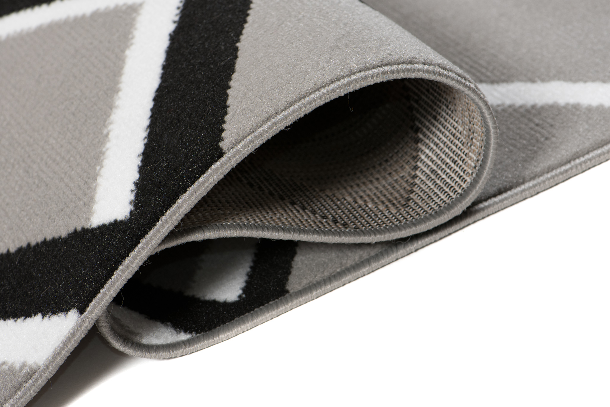 Tappeto Dream Nero Grigio Geometrico Soggiorno Salotto Pelo Corto