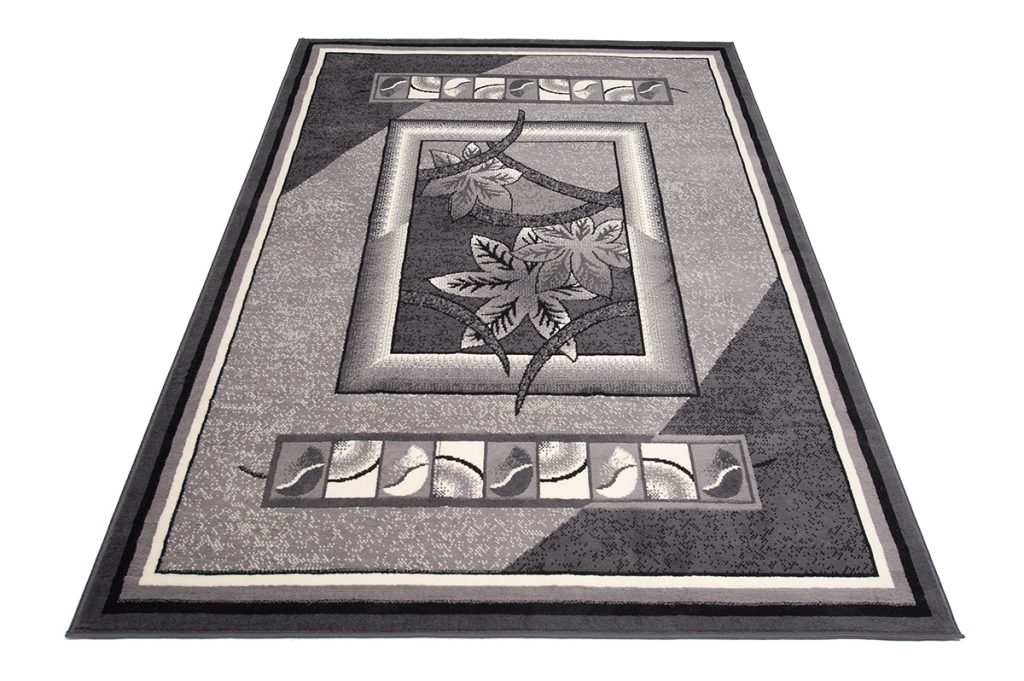 Tappeto Dream Grigio Geometrico Fiori Cornice