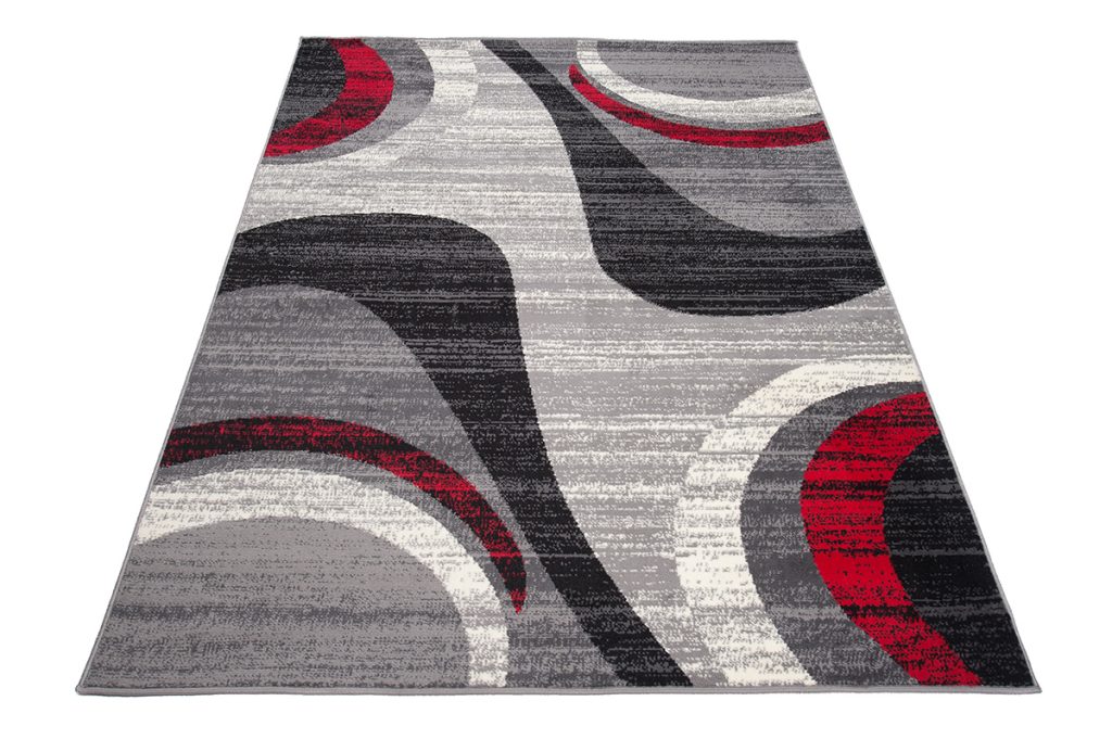 Tappeto Dream Grigio Chiaro Rosso Onde