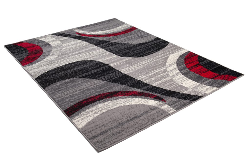Tappeto Dream Grigio Chiaro Rosso Onde