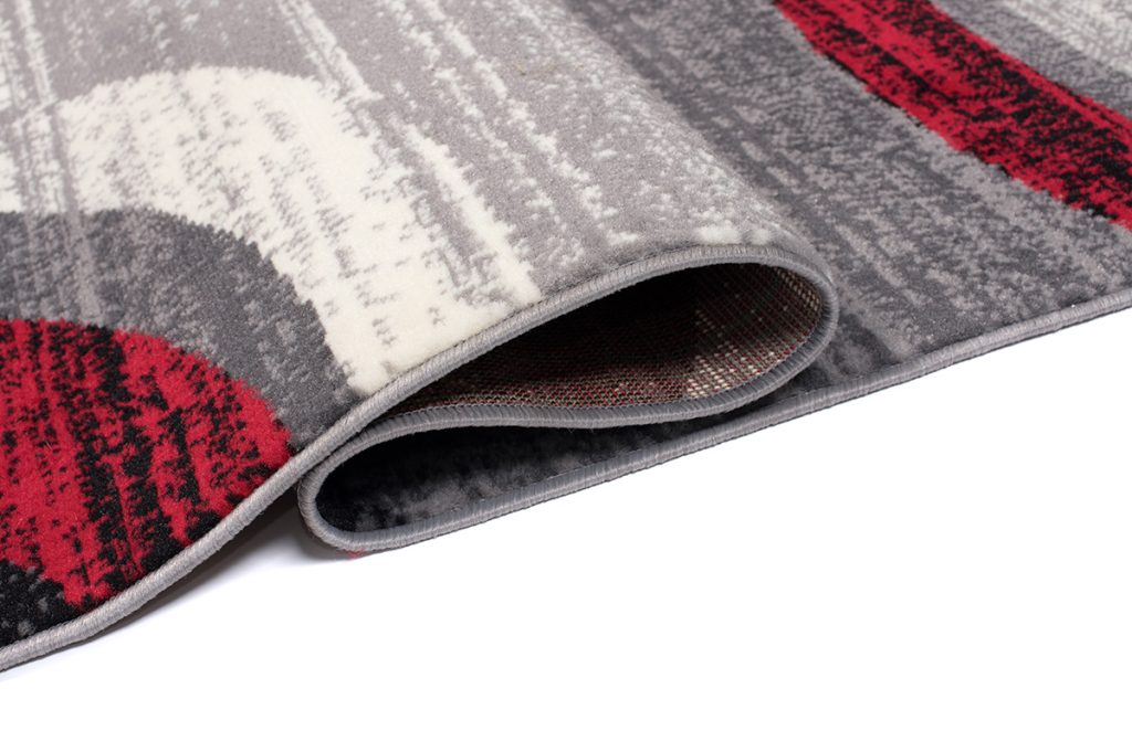 Tappeto Dream Grigio Chiaro Rosso Onde