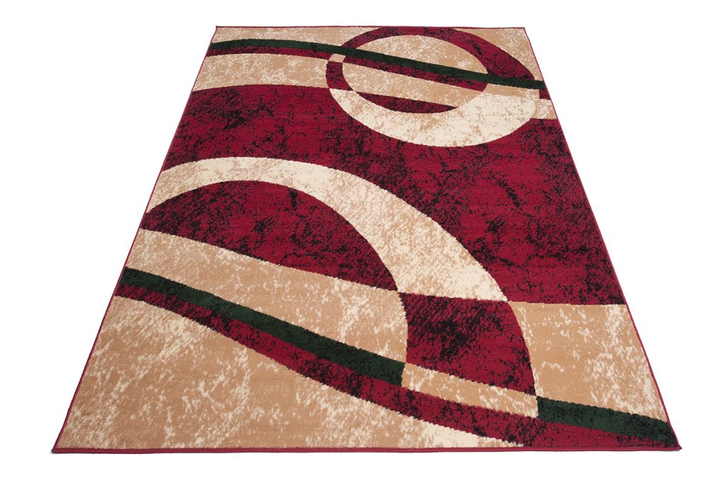 Tappeto Dream Rosso Crema Verde Cerchi