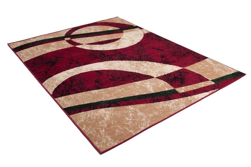 Tappeto Dream Rosso Crema Verde Cerchi
