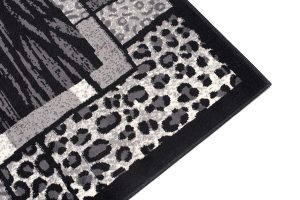 Tappeto Dream Moderno Nero Grigio Stampa Animali