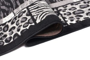Tappeto Dream Moderno Nero Grigio Stampa Animali