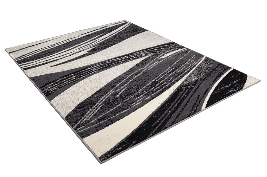 Tappeto Dream Moderno Marrone Grigio Scuro Astratto Onde A Pelo Corto