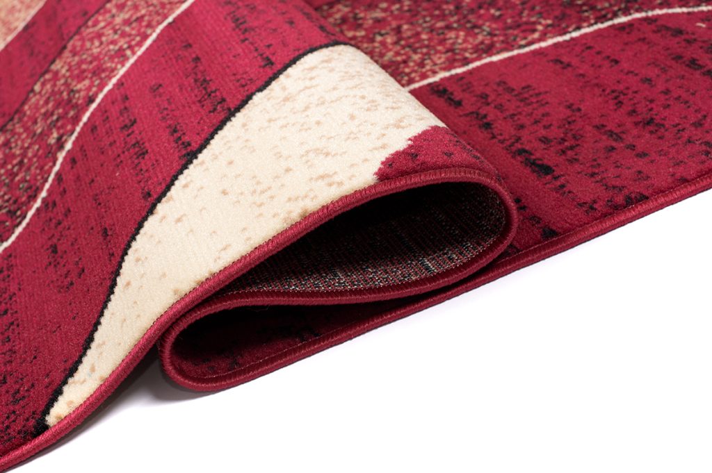Tappeto Dream Moderno Rosso Onde Beige