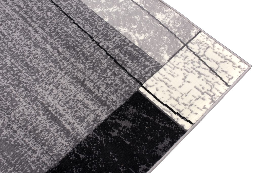 Tappeto Dream Grigio Crema Geometrico Quadrato A Pelo Corto