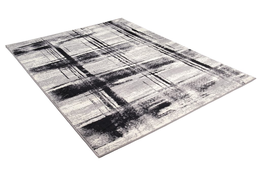 Tappeto Dream Grigio Nero Geometrico Griglia