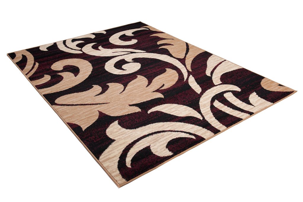 Tappeto Dream Bordeaux Crema Ornamenti Foglie