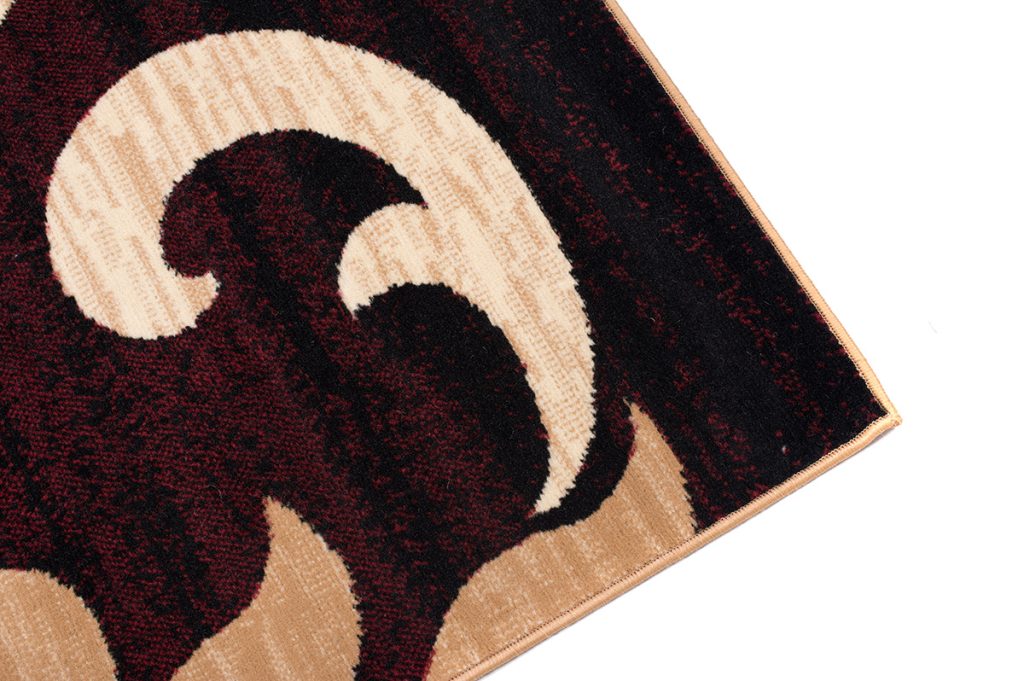 Tappeto Dream Bordeaux Crema Ornamenti Foglie