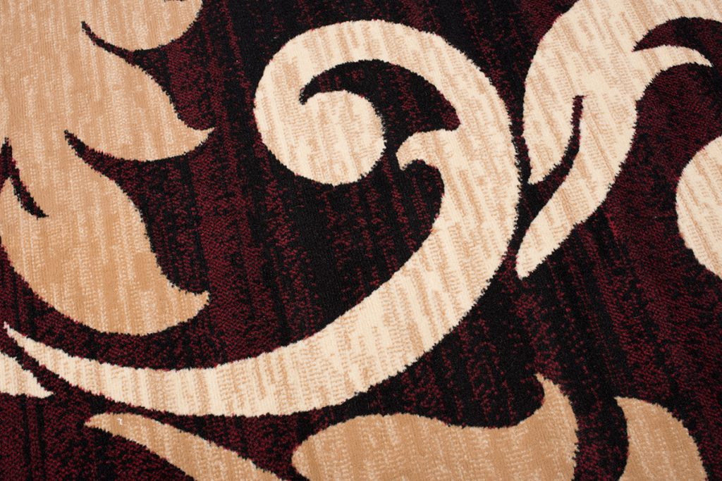 Tappeto Dream Bordeaux Crema Ornamenti Foglie