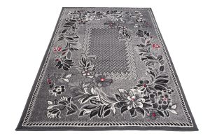 Tappeto Dream Tradizionae Grigio Motivo Floreale