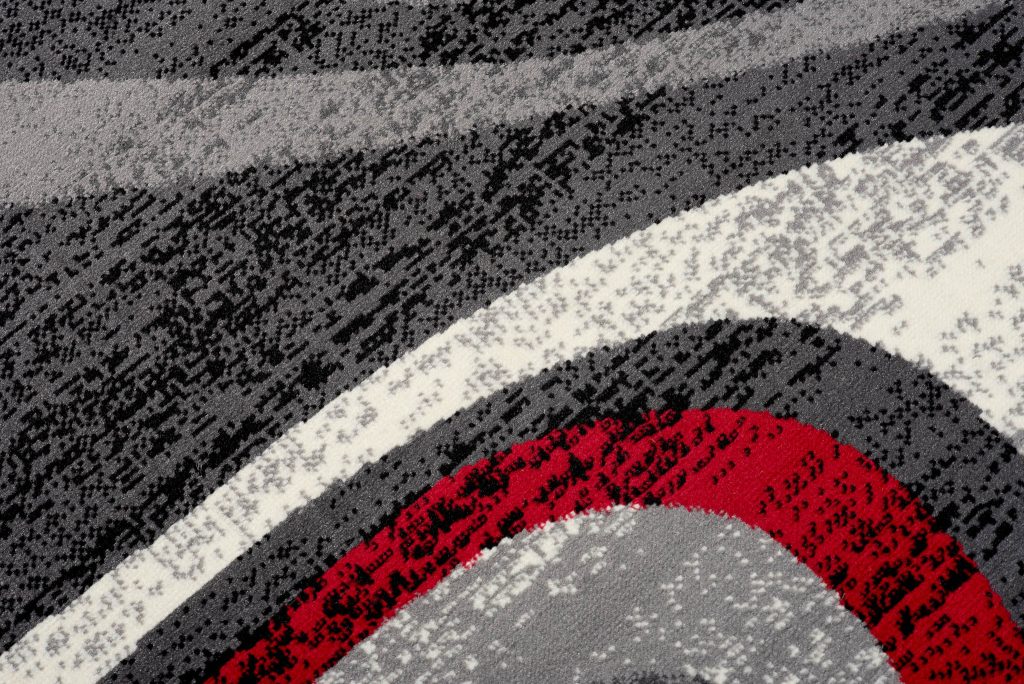 Tappeto Dream Grigio Scuro Rosso Onde