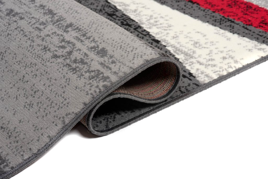 Tappeto Dream Grigio Scuro Rosso Onde