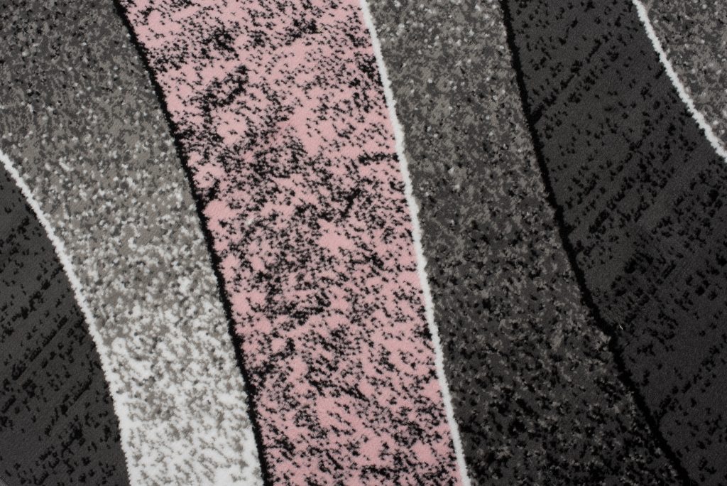 Tappeto Dream Moderno Grigio Onde Rosa