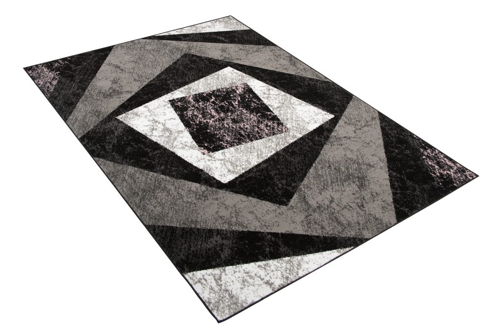 Tappeto Dream Geometrico Grigio Rosa Quadrati