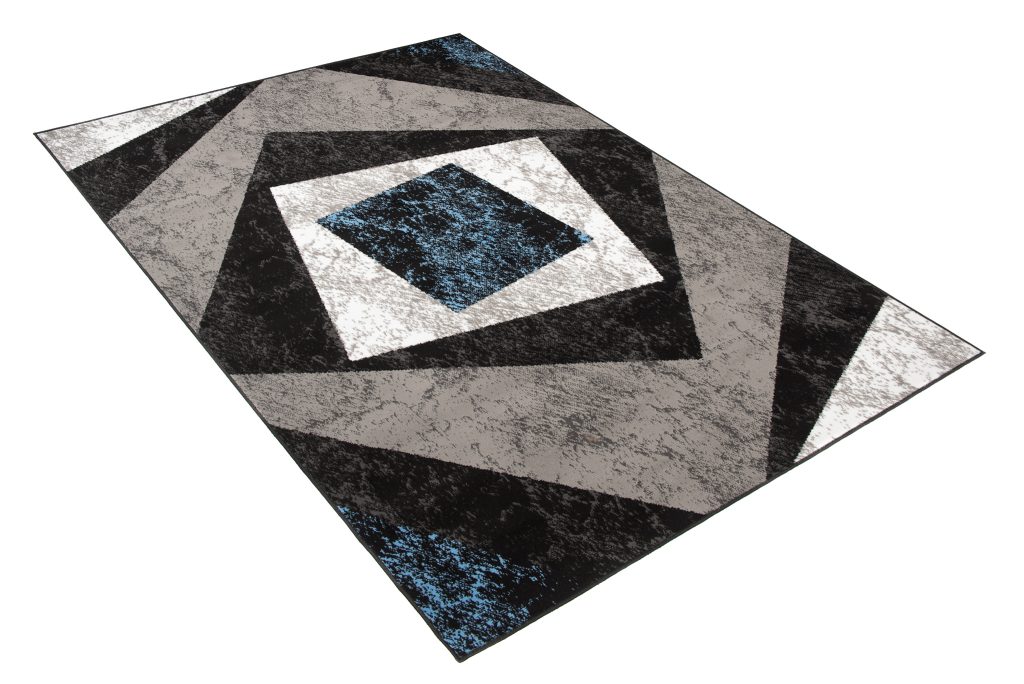 Tappeto Dream Geometrico Grigio Blu Quadrati
