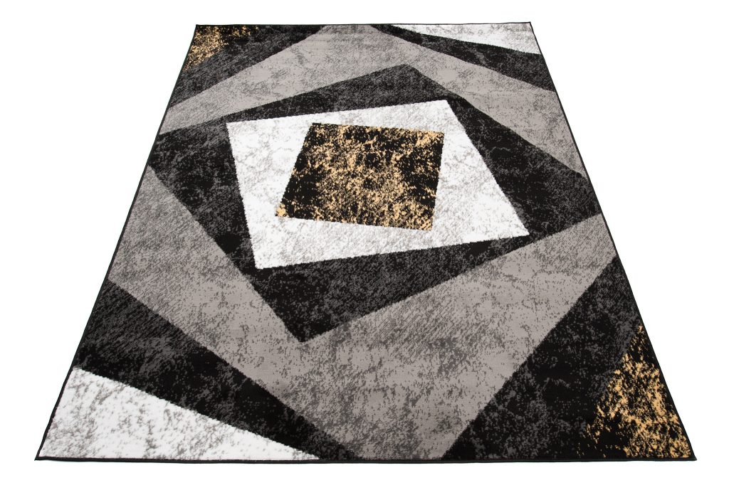 Tappeto Dream Geometrico Grigio Giallo Quadrati