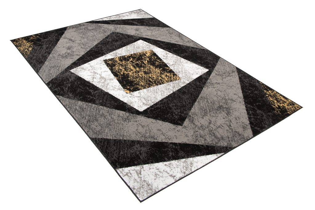 Tappeto Dream Geometrico Grigio Giallo Quadrati