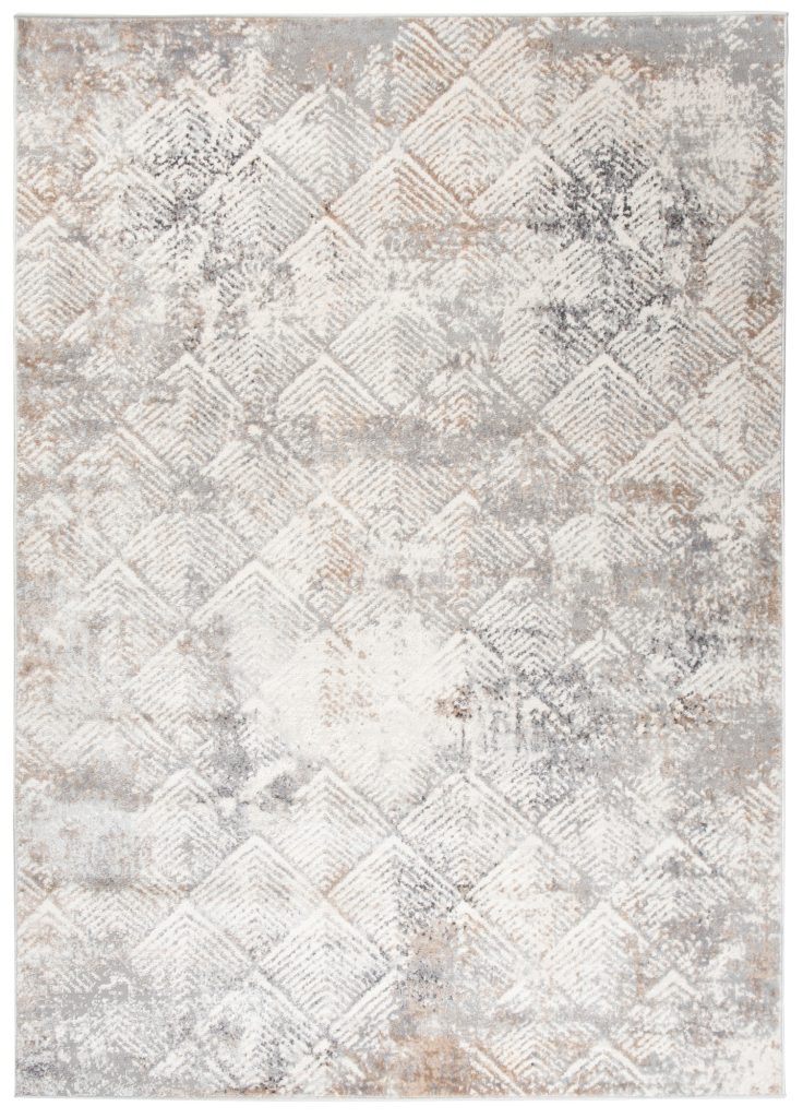 Tappeto Valley Grigio Beige Geometrico Quadrato