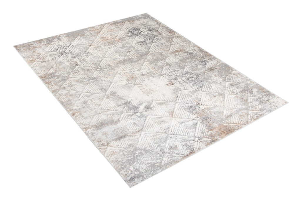 Tappeto Valley Grigio Beige Geometrico Quadrato