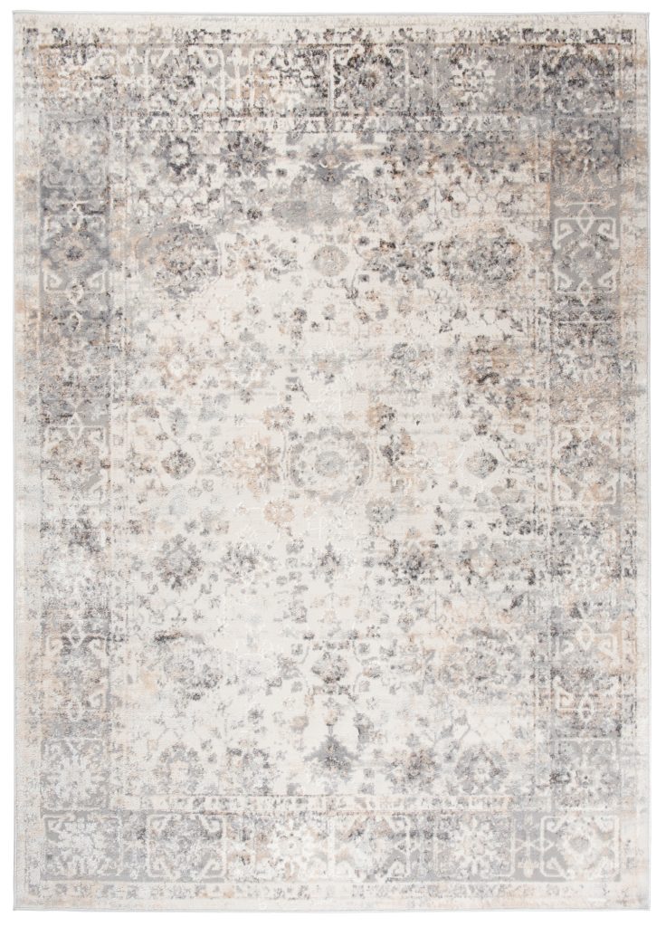 Tappeto Valley Grigio Beige Ornamenti Cornice