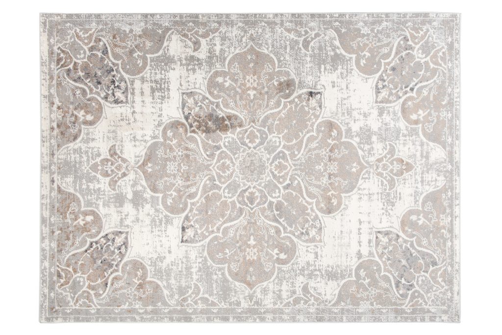 Tappeto Valley Grigio Beige Vintage Floreale