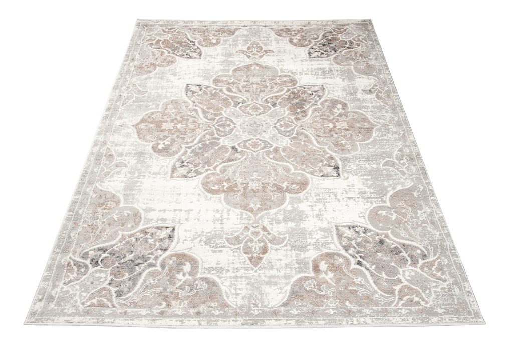 Tappeto Valley Grigio Beige Vintage Floreale