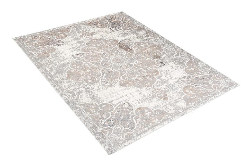 Tappeto Valley Grigio Beige Vintage Floreale