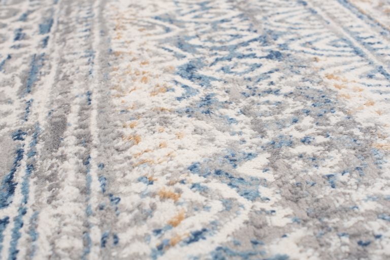 Tappeto Valley Grigio Blu Floreale Vintage