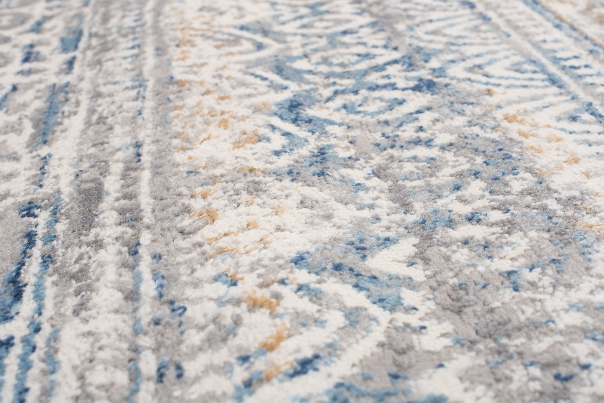 Tappeto Valley Grigio Blu Floreale Vintage