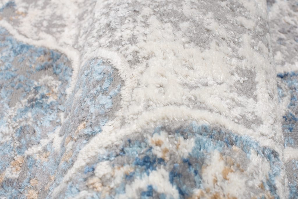 Tappeto Valley Grigio Blu Vintage Floreale