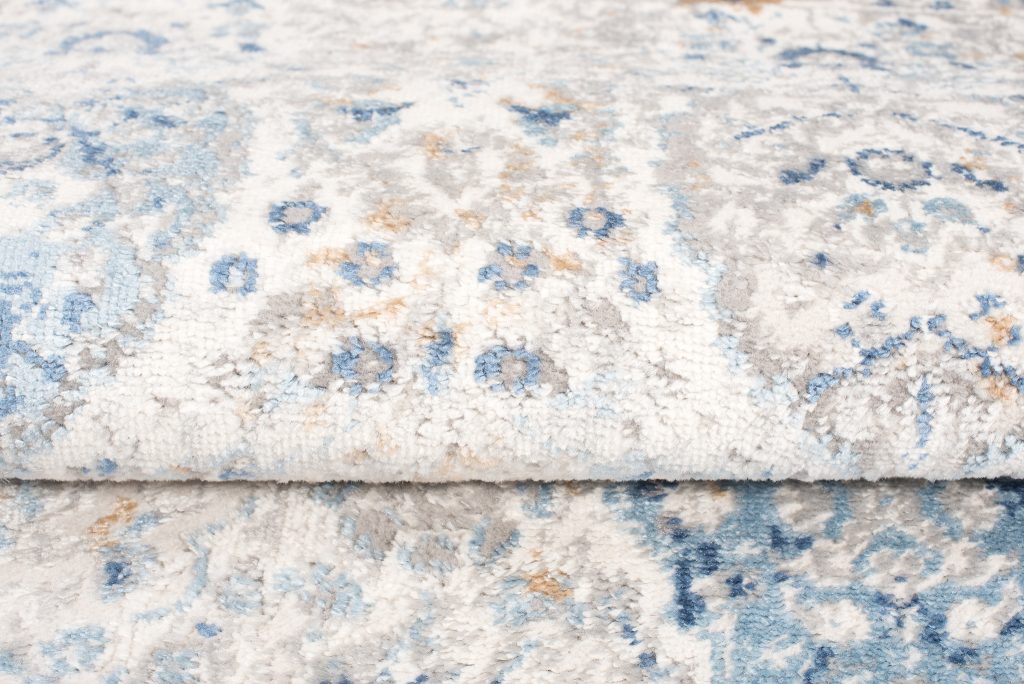 Tappeto Valley Grigio Blu Ornamenti Vintage
