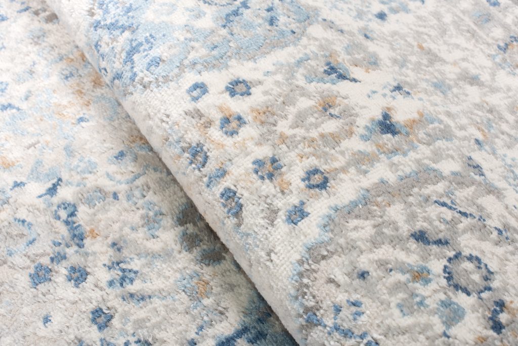Tappeto Valley Grigio Blu Ornamenti Vintage