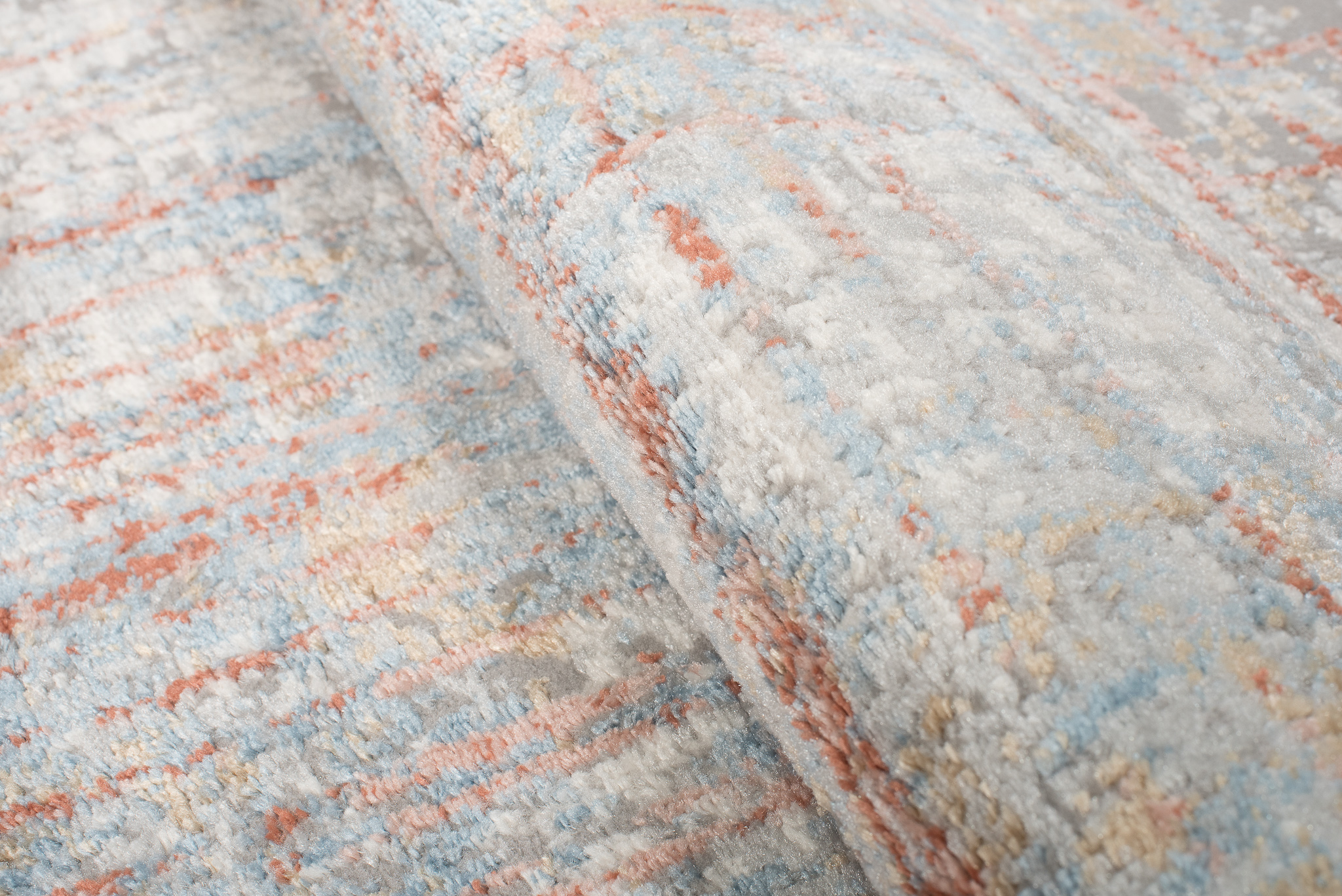 Tappeto Valley Grigio Salmone Astratto Linee