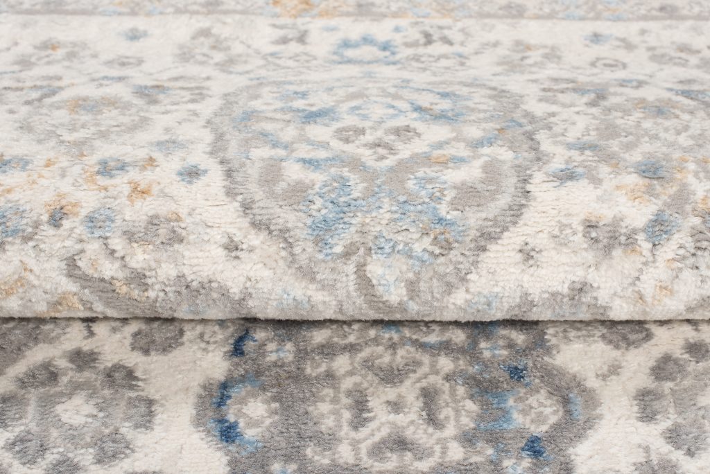 Tappeto Valley Grigio Blu Vintage Cornice