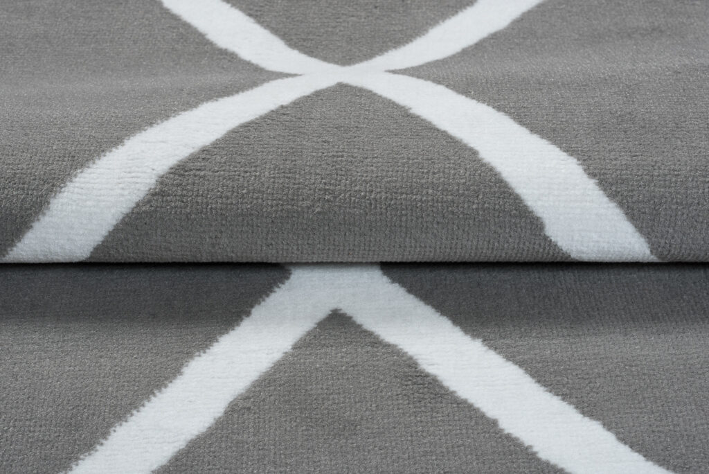 Tappeto Luxury Grigio Chiaro Bianco Geometrico a Scacchi