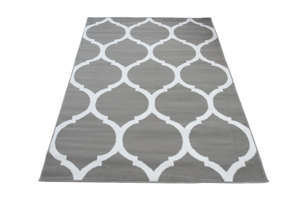 Tappeto Luxury Grigio Bianco Marocchino Trellis