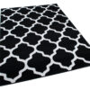 Tappeto Luxury Nero Bianco Geometrico Trellis