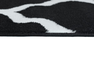 Tappeto Luxury Nero Bianco Geometrico Trellis