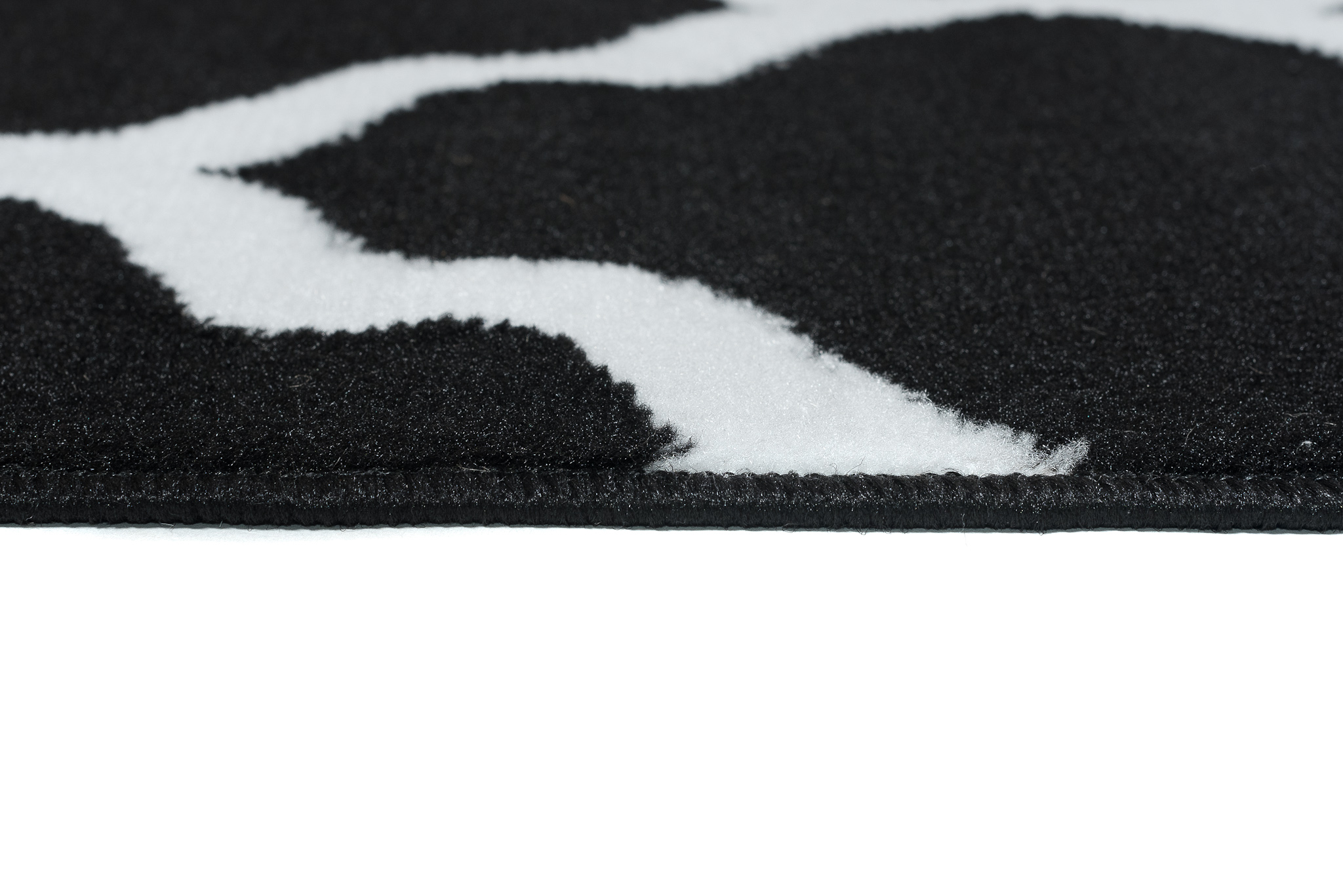 Tappeto Luxury Nero Bianco Geometrico Trellis